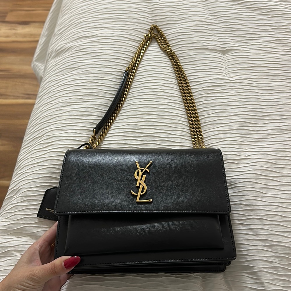 Saint Laurent Black Sunset Medium Bag